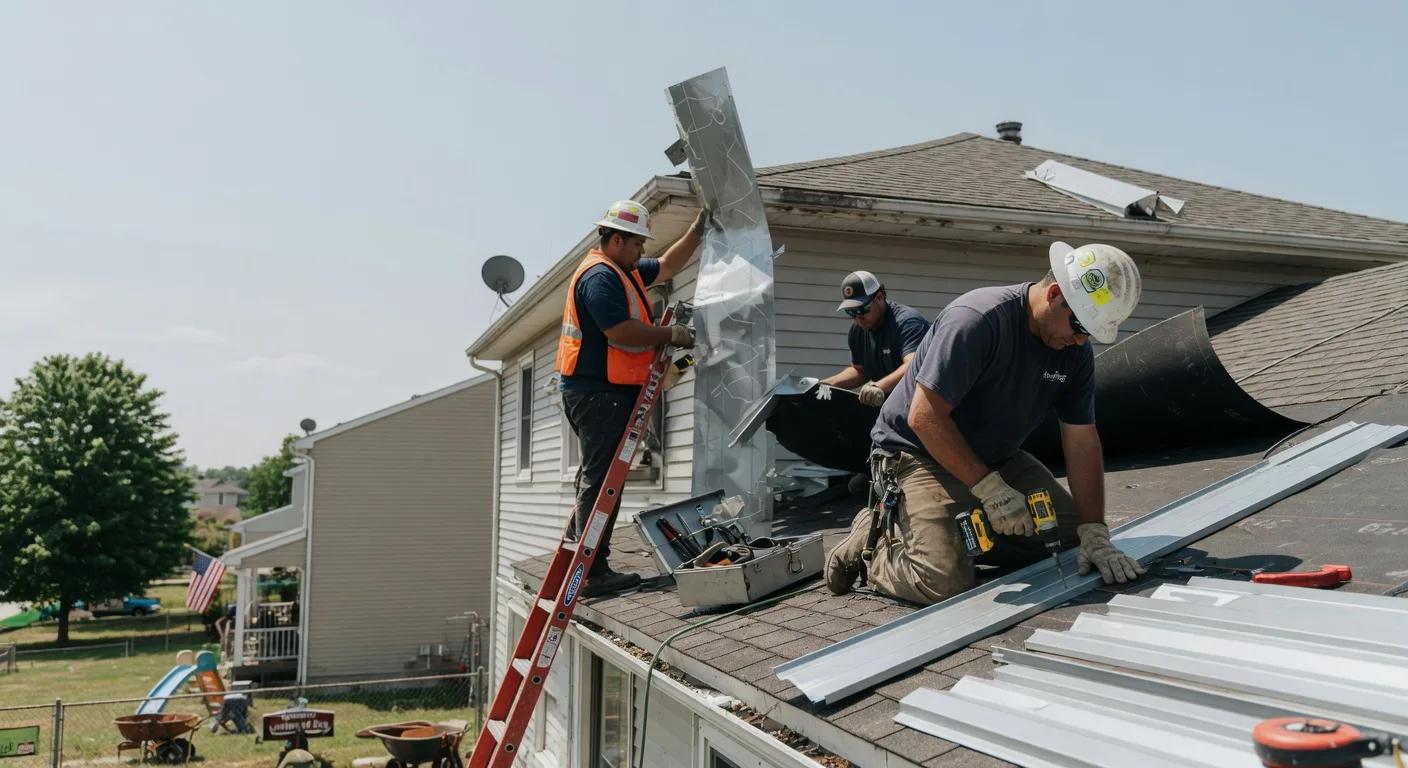 Storm Damage Metal Roof Repair in Van Buren Point, NY